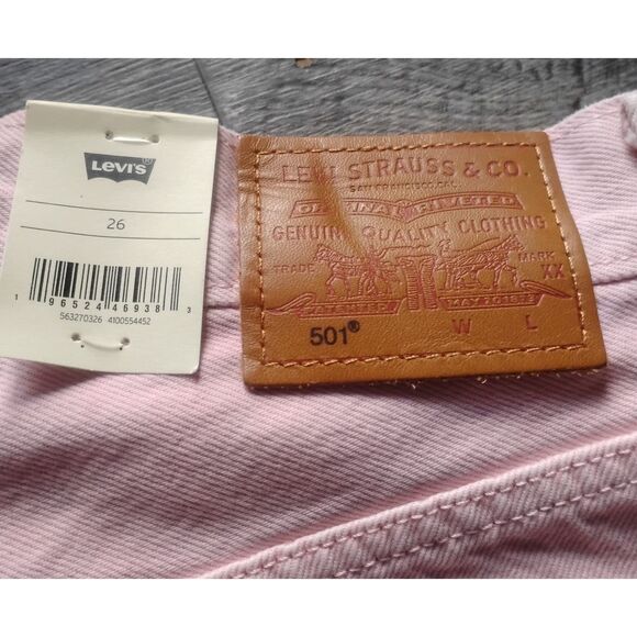Levi's Women's W26 (Size 2) Pink 501 High Rise Cut Off Shorts - NWT - Picture 6 of 13